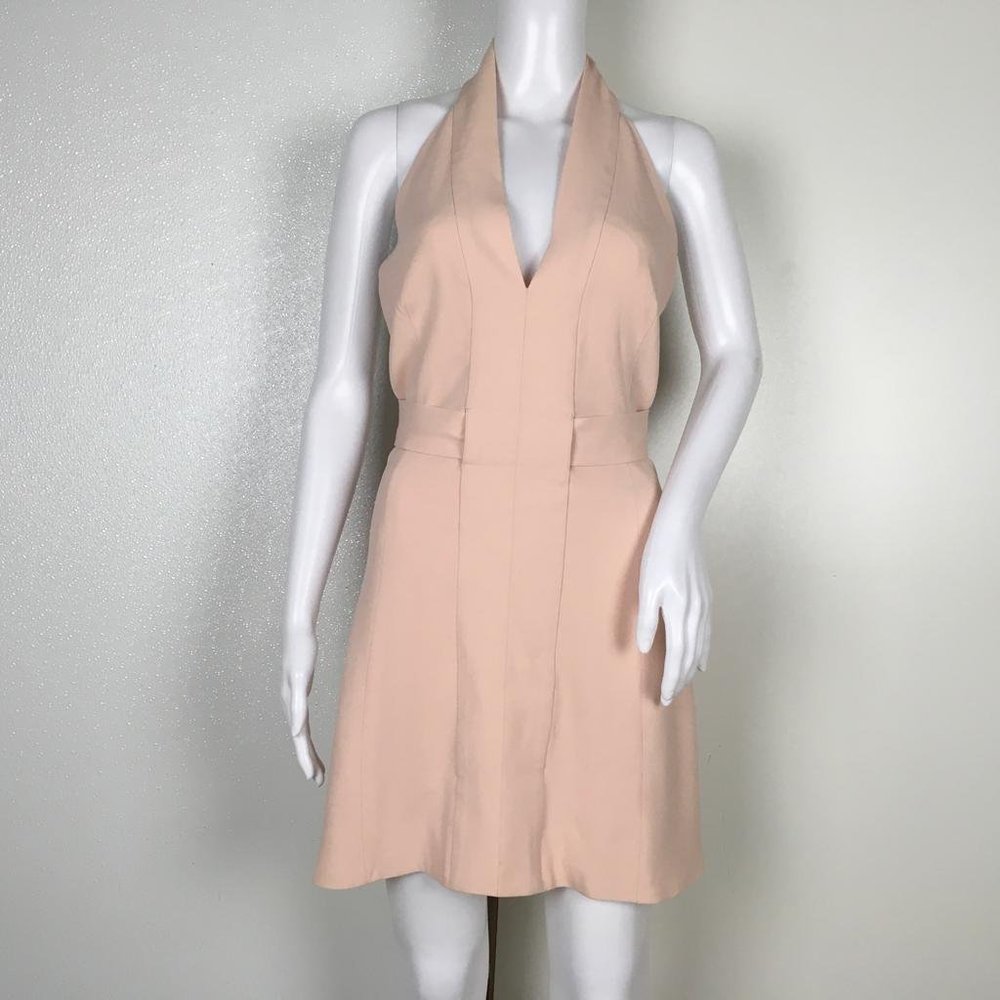 NWT Ramy Brook Women's Halter Dress Open Back Blush Pink Color Sz S